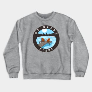 My Happy Place Lake Dock Crewneck Sweatshirt